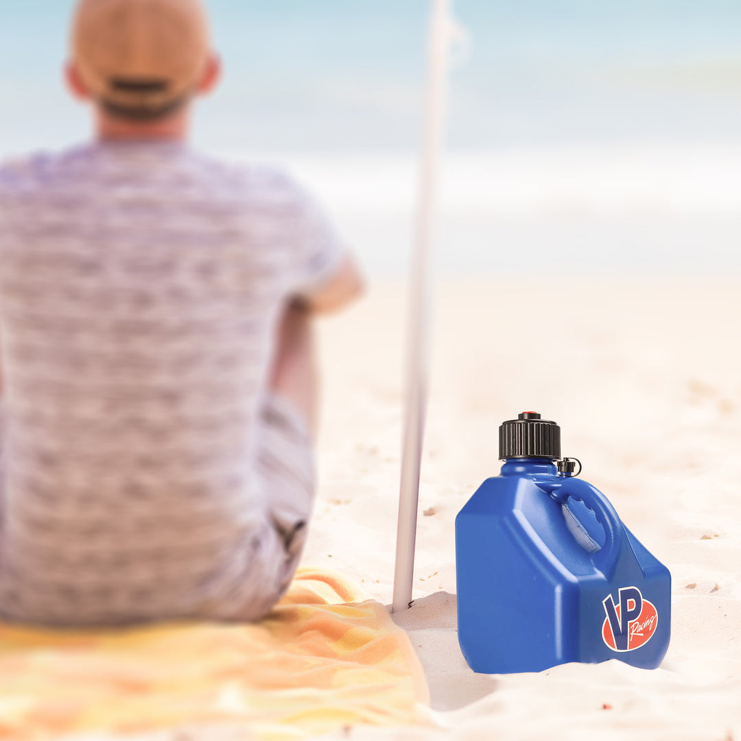 VP Racing 3 Gallon Square Portable Racing Liquid Container Utility Jug, Blue - VMInnovations