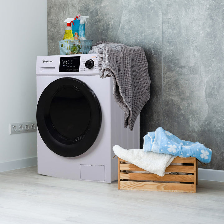 Magic Chef MCSCWD27W5 2.7 Cu Ft Front Load Washer And Dryer Combination, White - VMInnovations