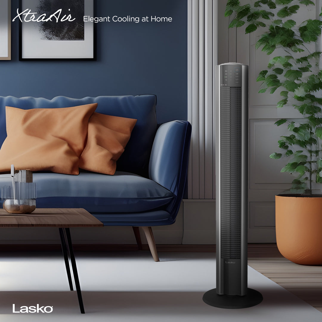 Lasko XtraAir 48 Inch 3 Speed Electric Oscillating Tower Fan with Remote Control - VMInnovations