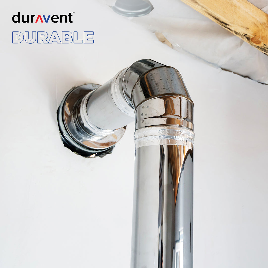 DuraVent 6DVL-E90 DVL Galvanized Double Wall Stove Pipe 90 Degree Elbow (Used)