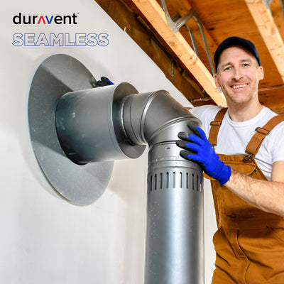 DuraVent 6DVL-E90 DVL Galvanized Double Wall Stove Pipe 90 Degree Elbow (Used) - VMInnovations