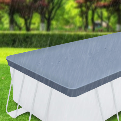 Funsicle 18’ Durable Rectangular Pool Cover for Oasis and Activity Pools, Gray