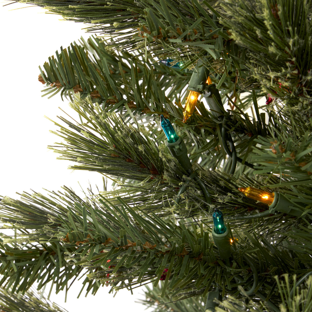 Home Heritage Stanley 9' Pine Artificial Christmas Tree, PreLit 500 Color Lights - VMInnovations