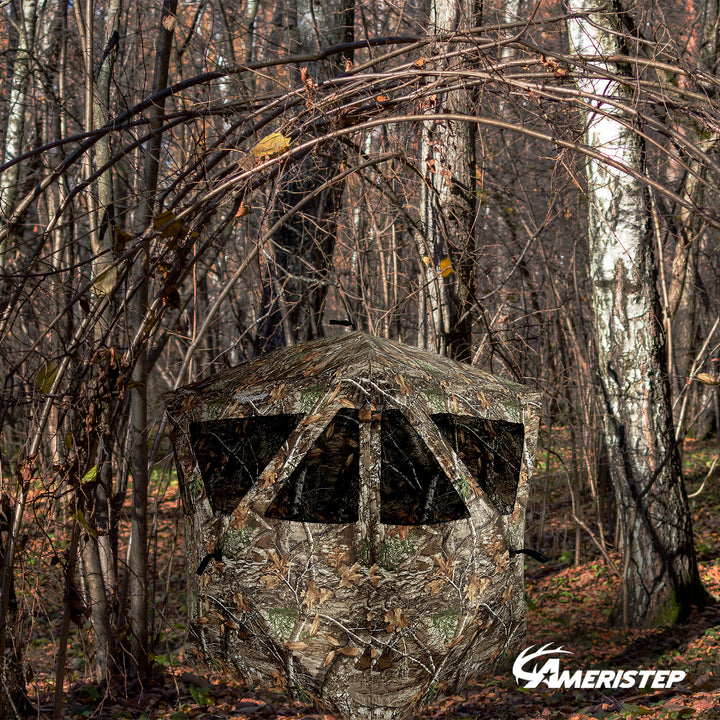 Ameristep Care Taker 66x55x55 Polyester Realtree Camouflage Ground Blind (Used)