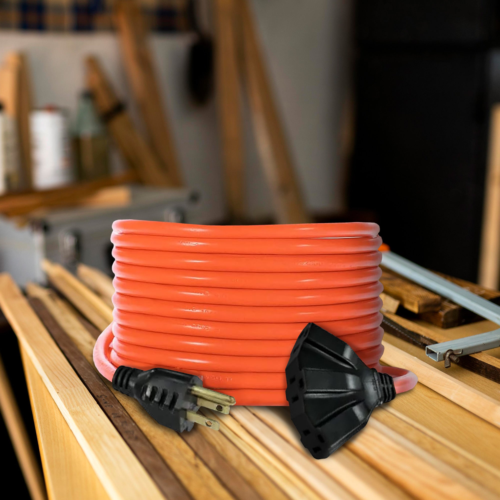 Master Electrician 100 Feet Outdoor Extension Cord with Inline Circuit Breaker - VMInnovations