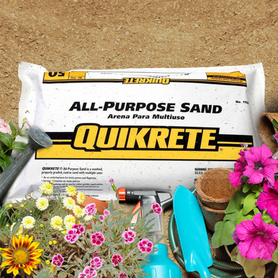 QUIKRETE All Purpose Sand for Potting Soil and Concrete Mix, Coarse, 50 Lb Bag