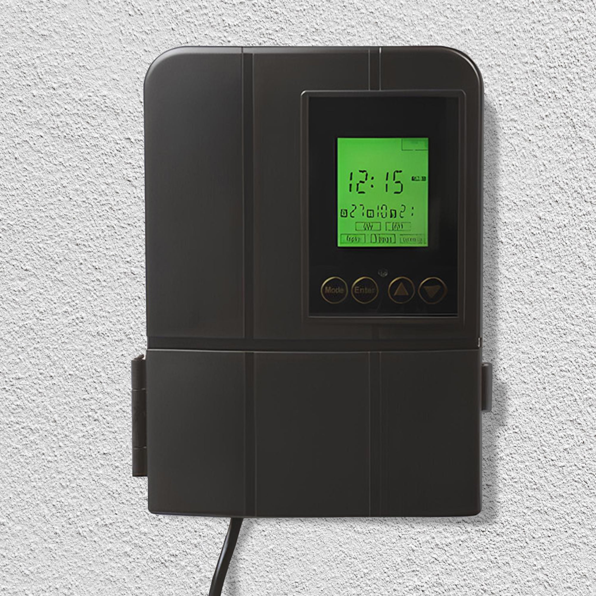Fusion Low Voltage Outdoor LED Lighting Transformer with Timer, 50 Watt, Black - VMInnovations