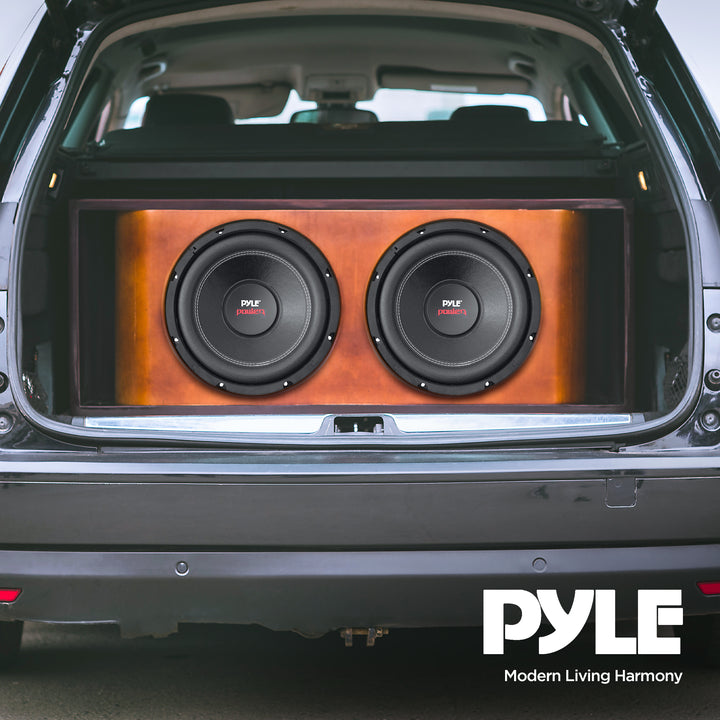 Pyle PLPW15D 15" 2000W 4-Ohm Car Subwoofer Pair & QBASS15 Dual Ported Enclosure