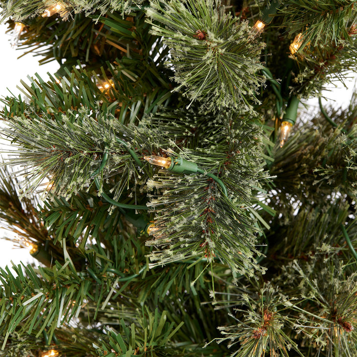 Home Heritage 7' Pine Artificial Christmas Tree, PreLit 350 Clear Lights(Used)