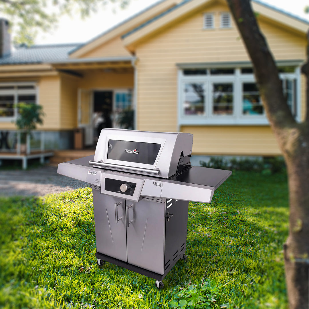 Char-Broil Cruise Control Amplifire Gas Grill with 3 Burners and Stainless Steel - VMInnovations