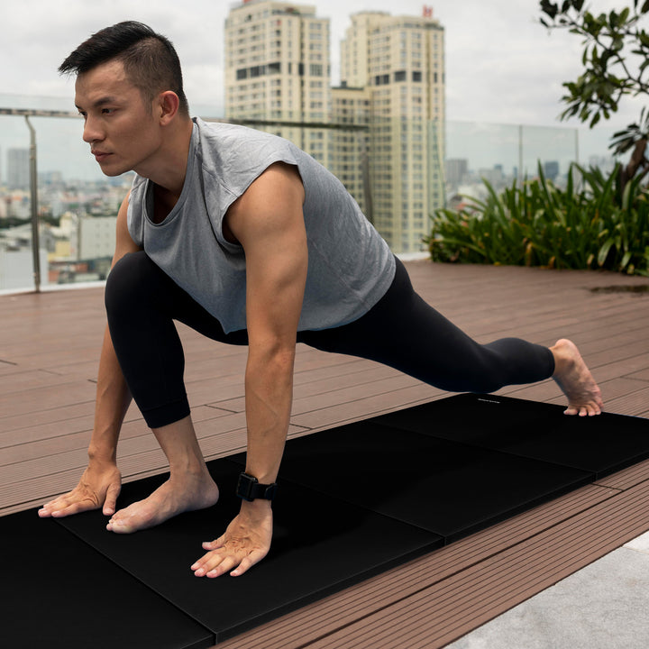 BalanceFrom 4'x8'x2" All Purpose Folding Fitness Gymnastics Gym Mat, Black(Used) - VMInnovations
