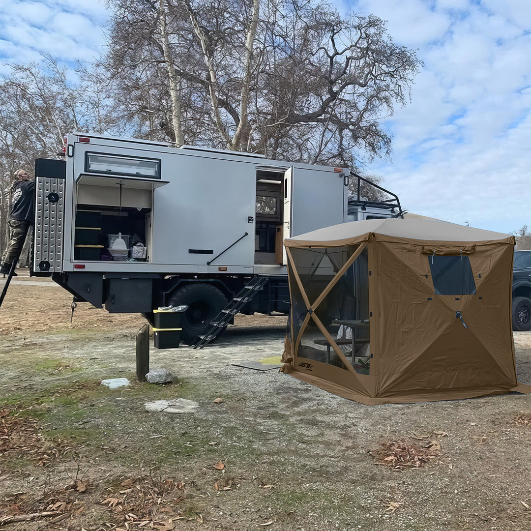 CLAM Quick-Set Screen Hub Tent Wind & Sun Panels, Accessory Only, Brown (3 Pack)