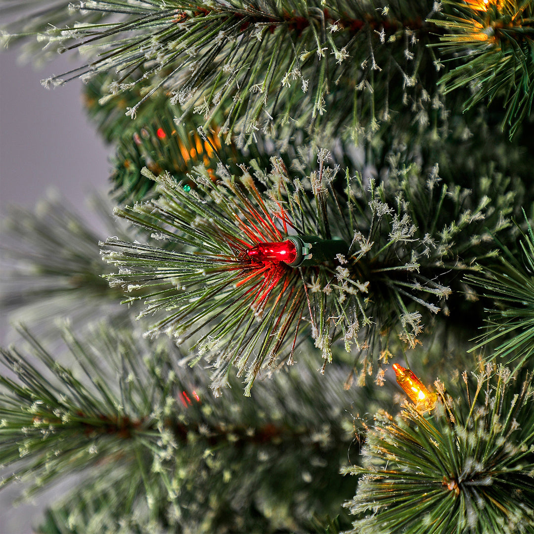 Home Heritage Stanley 5' Pine Artificial Christmas Tree, PreLit 150 Color Lights