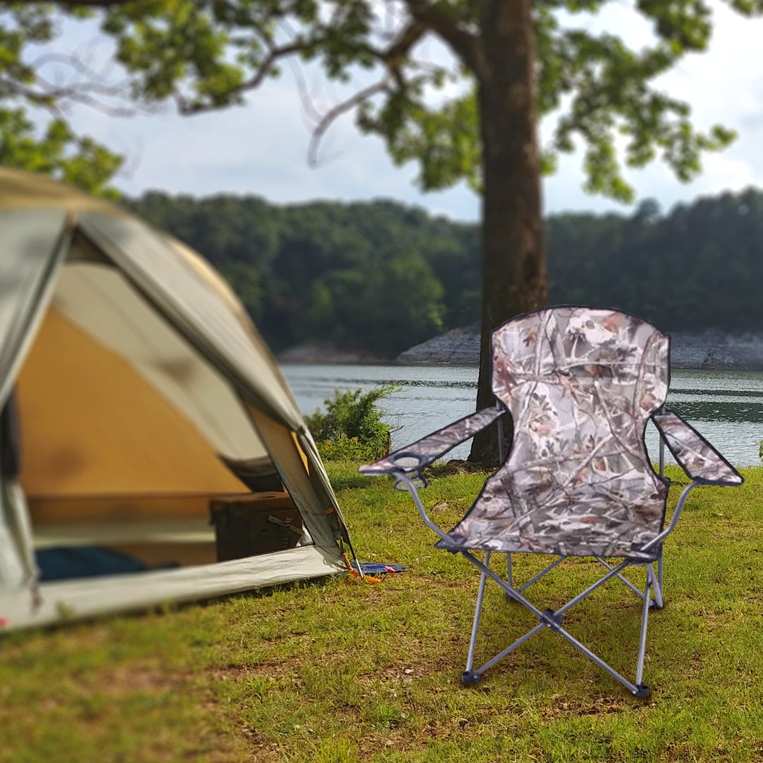 Four Seasons Courtyard Oversized Polyester Arm Chair w/Durable Steel Frame, Camo