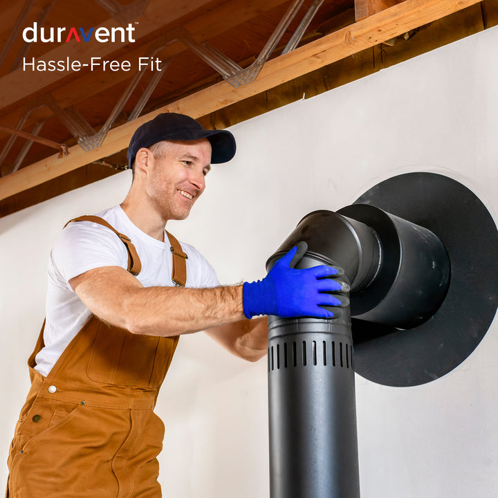 DuraVent DVL 6DVL-46TA 6'' Double Wall Steel Telescoping Chimney Stove Pipe - VMInnovations