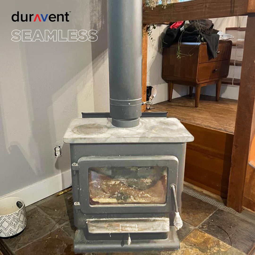 DuraVent DuraBlack Stainless Steel Single Wall Stove Pipe, 48x6 Inch (Open Box)