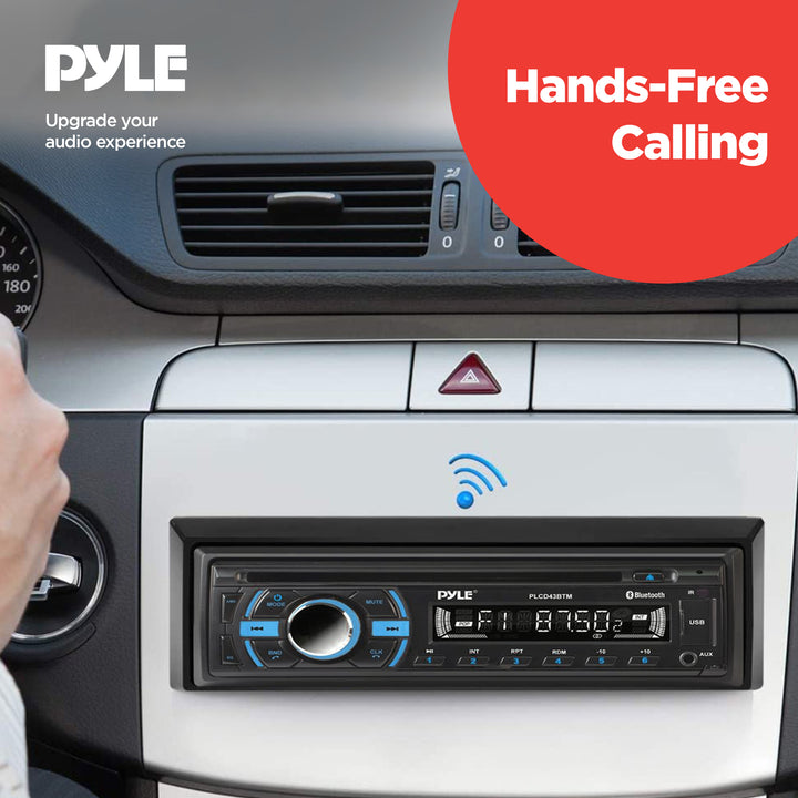 Pyle Single DIN Marine Bluetooth Stereo Receiver & CD Player with Remote, Black - VMInnovations