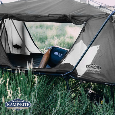 Kamp-Rite TB Collapsible Double Elevated 2 Person Tent Cot w/Bag & Rainfly(Used) - VMInnovations