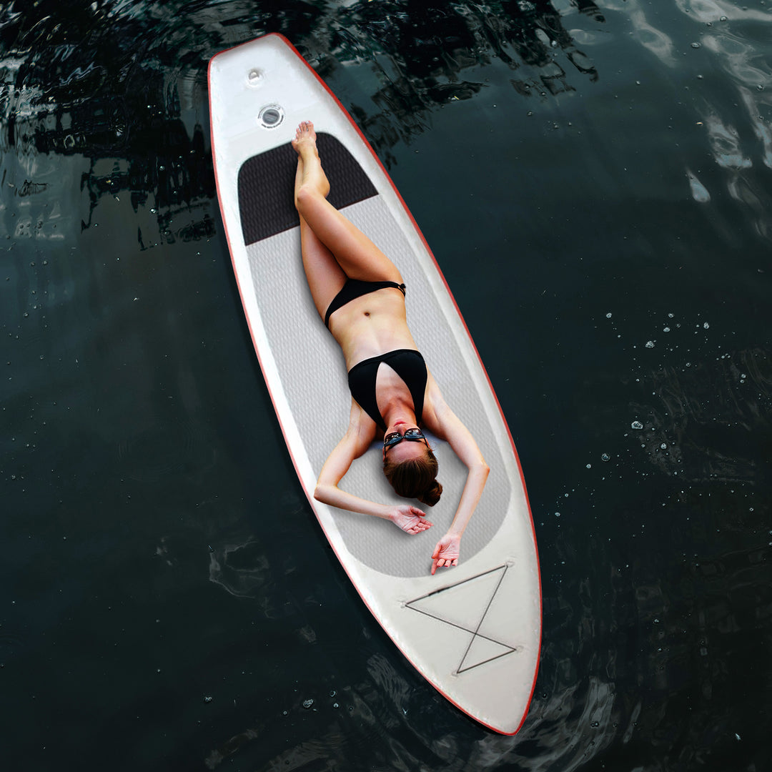 XYLOVE CO 11' x 33" Inflatable Stand-Up Paddle Board for All Skill Levels, Red - VMInnovations