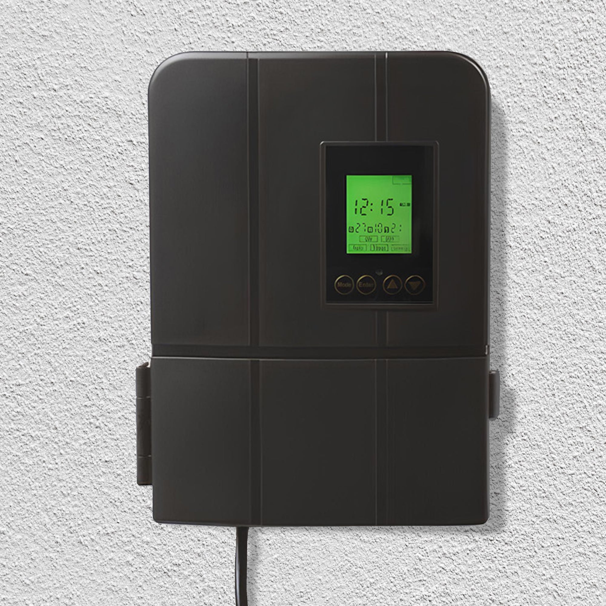 Fusion 120 Watts Low Voltage Stake Light Transformer with Built-In Timer, Black - VMInnovations