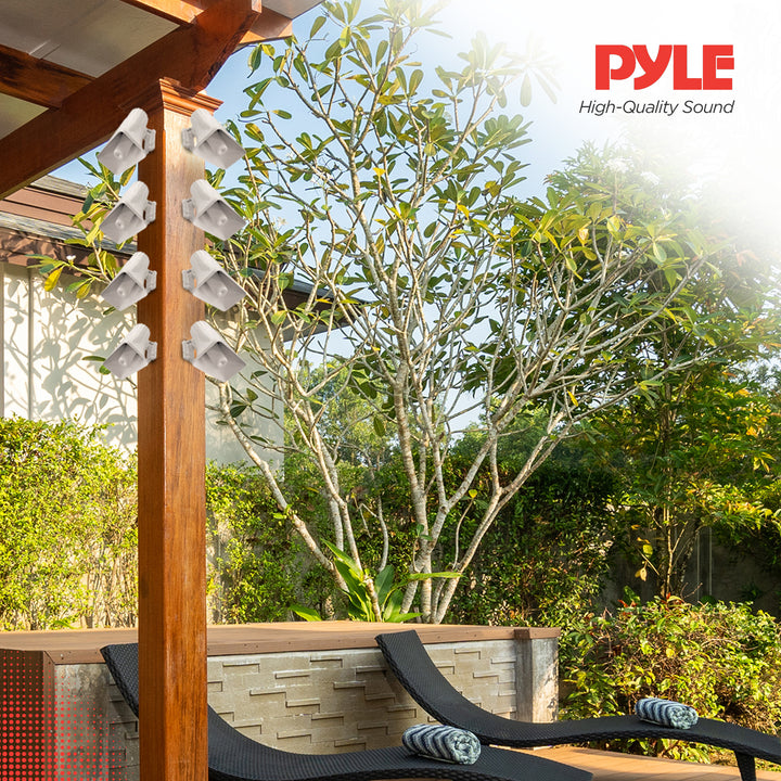 8) NEW PYLE PHSP5 8" 65W 8-Ohm Indoor & Outdoor PA Horns Speakers White Audio - VMInnovations