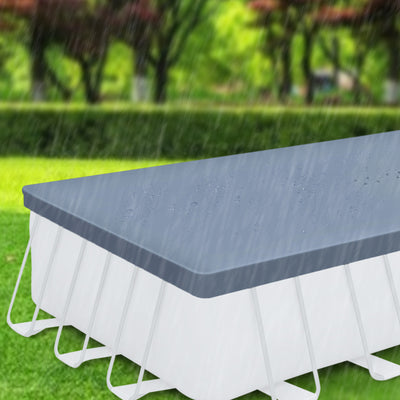 Funsicle 24’ Rectangular Pool Cover for Oasis and Activity Pools, Gray(Open Box)