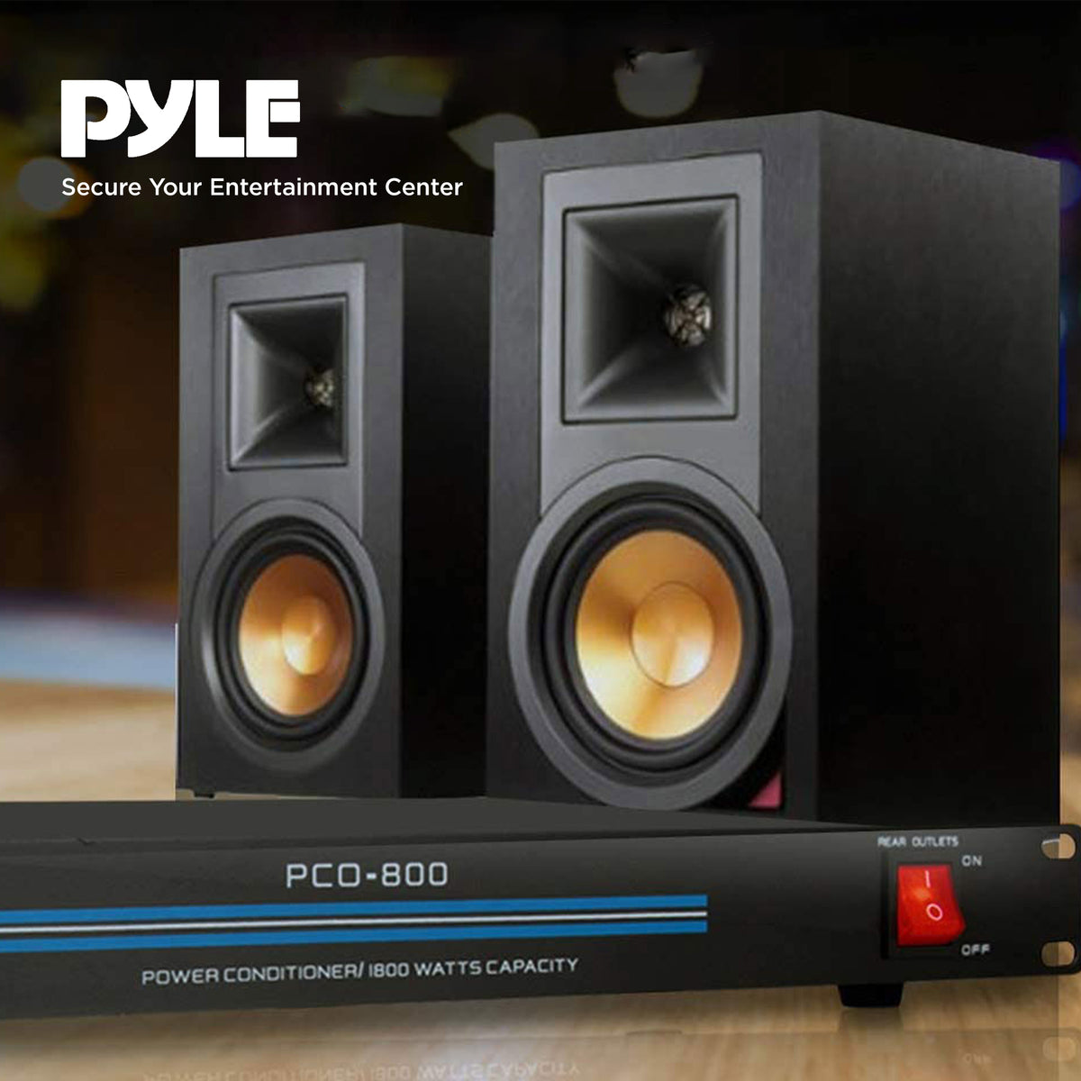 Pyle 1800 Watt Mount Rack Power Conditioner Surge Protector 8 Outlets (Open Box)