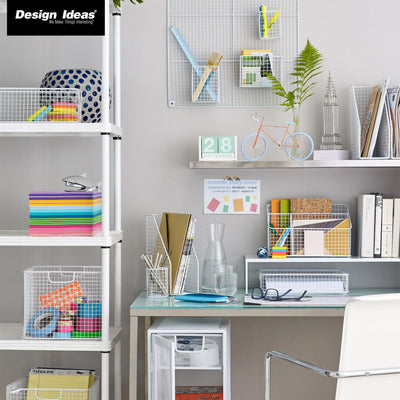Design Ideas MeshWorks 6 Tier Tower Metal Storage Shelving Unit Rack, Silver - VMInnovations