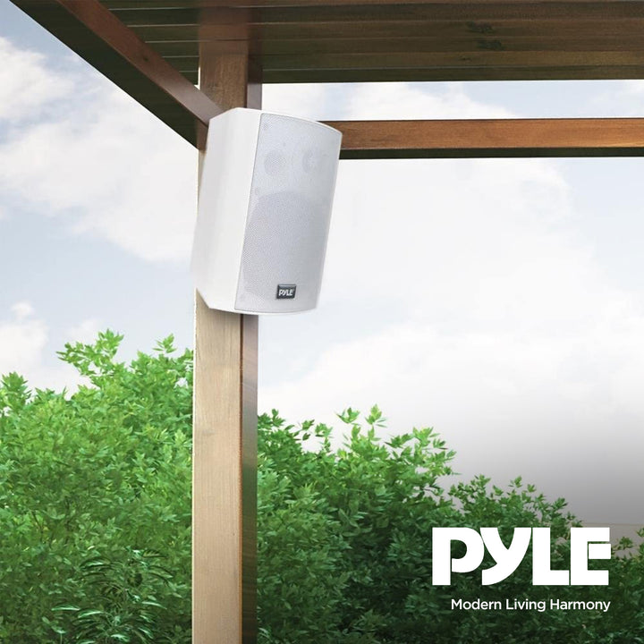 Pyle PDWR51BTWT Bluetooth Indoor Outdoor 5.25 In Speaker System, White (4 Pack)