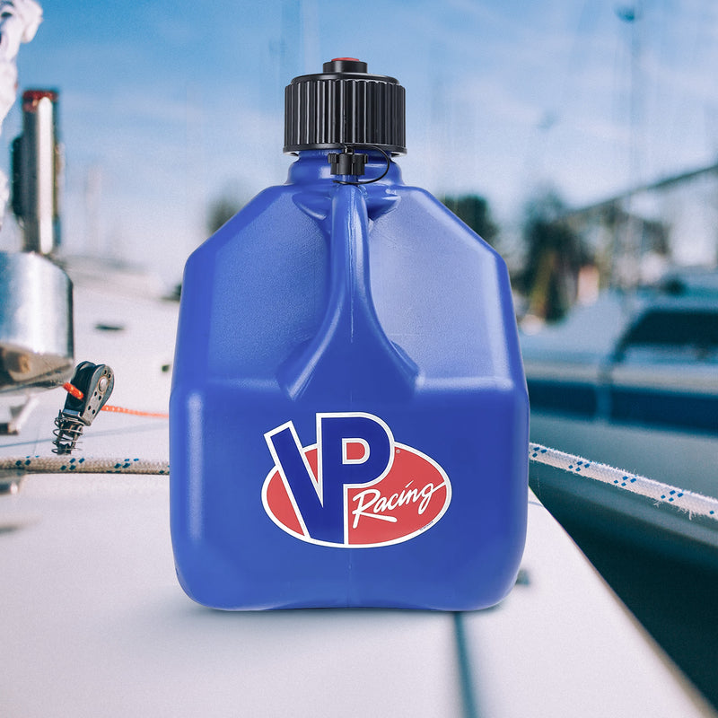 VP Racing 3 Gallon Square Portable Racing Liquid Container Utility Jug, Blue