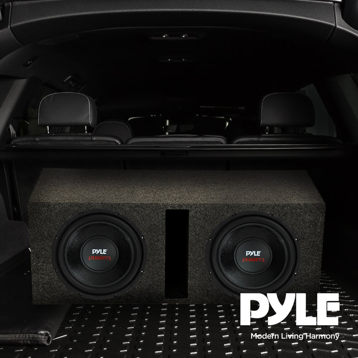 Pyle PLPW12D 12" 3200W 4-Ohm DVC Car Subwoofer Sub and Dual Ported Enclosure