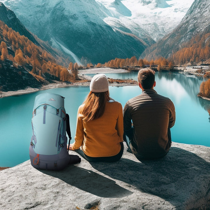 High Sierra Backpack w/Hydration Storage for Hiking, Arctic Blue(Open Box)