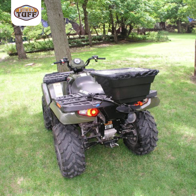 Field Tuff 12V ATV Hitch Mount 125lb Grass, Seed, Fertilizer Spreader (Open Box)