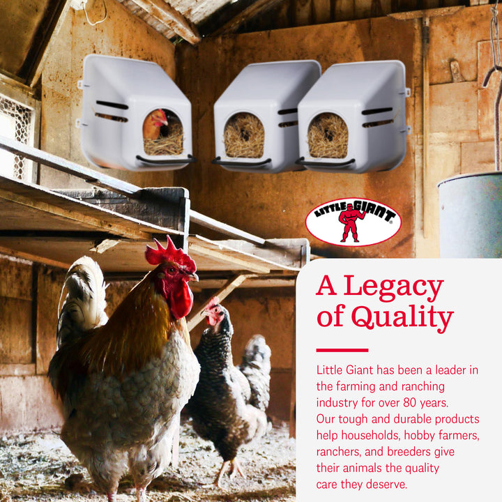 Little Giant Single Plastic Mountable Chicken Nesting Box with Ventilation Holes