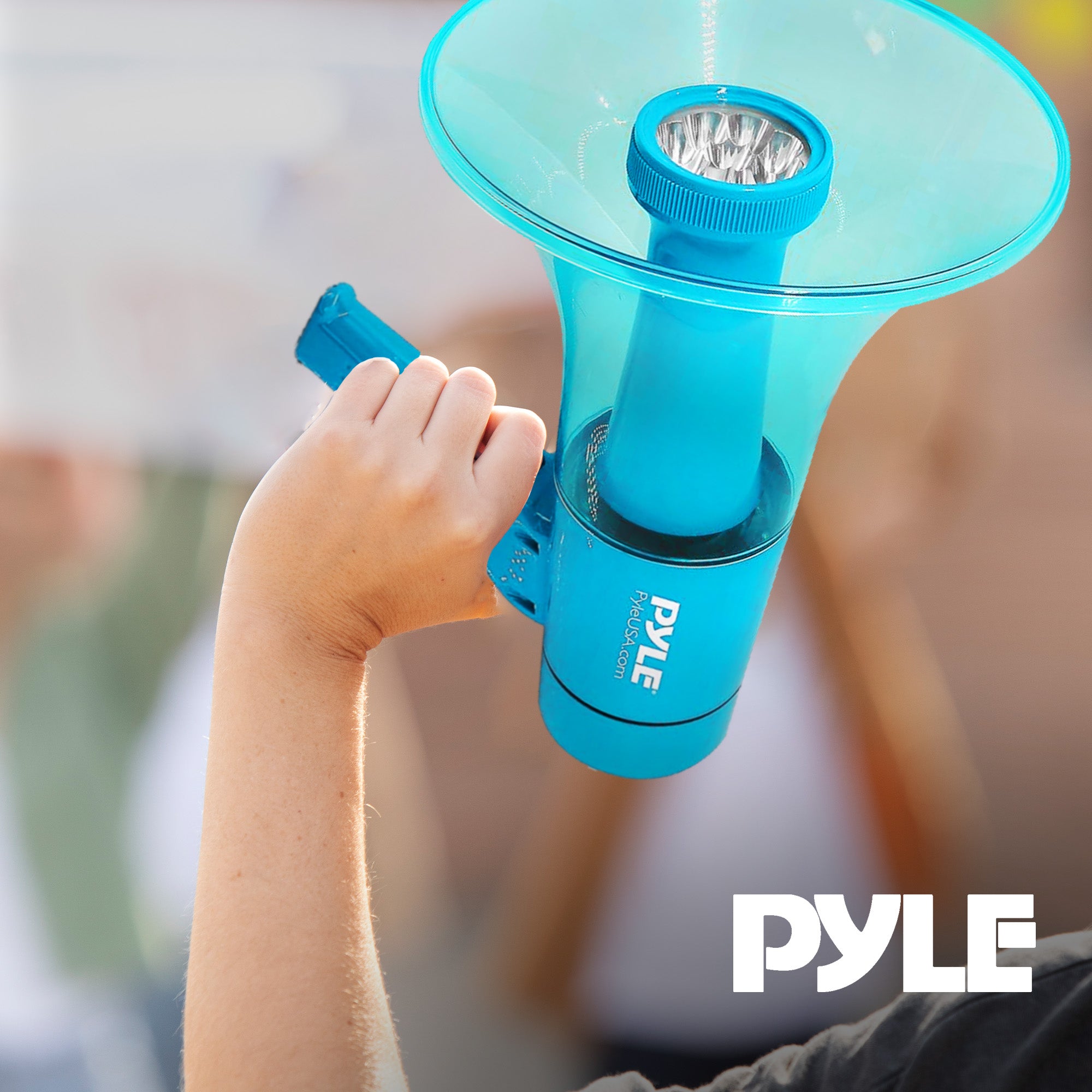 Pyle Portable Waterproof Megaphone Bullhorn Speaker with LED Light (Open Box) - VMInnovations