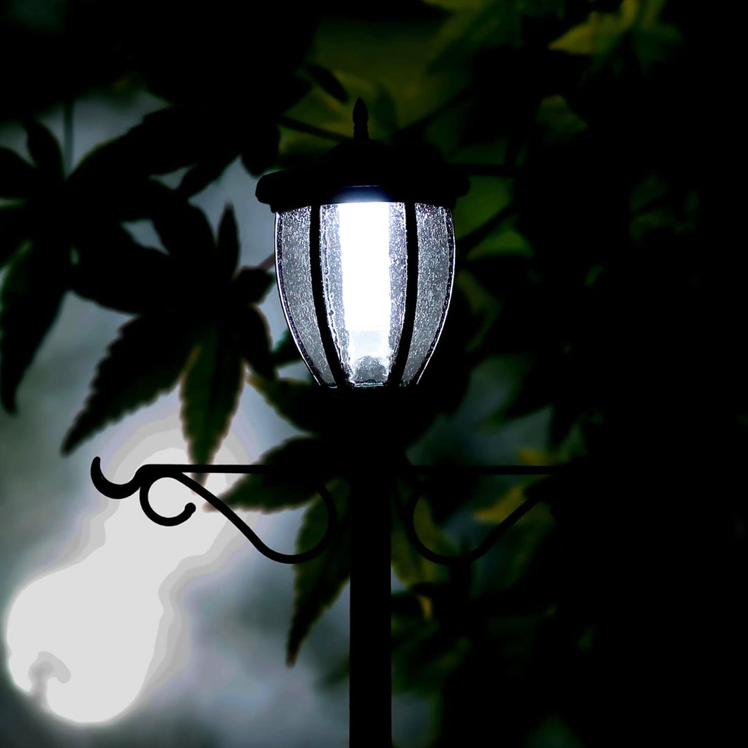 Sun-Ray Kenwick 7 Foot Single Head Solar Lamp Post & Planter, 1 Light, Bronze