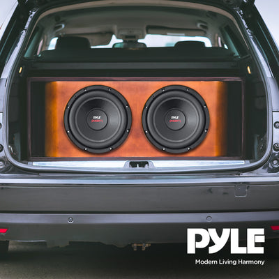 Pyle PLPW15D 15" 2000W 4-Ohm Car Subwoofer Pair & QBASS15 Dual Ported Enclosure - VMInnovations