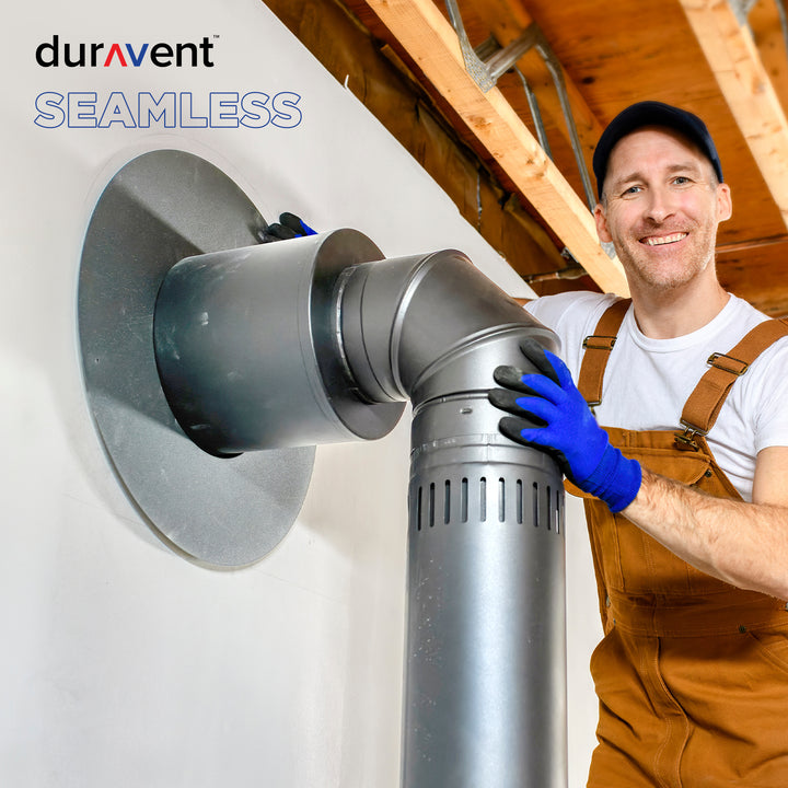 DuraVent 6DVL-E90 DVL Galvanized Double Wall Stove Pipe 90 Degree Elbow (Used) - VMInnovations