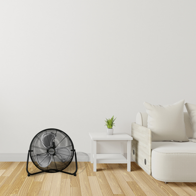 Hurricane Pro 20 Inch 3 Speed High Velocity Metal Floor Fan, Black (2 Pack) - VMInnovations