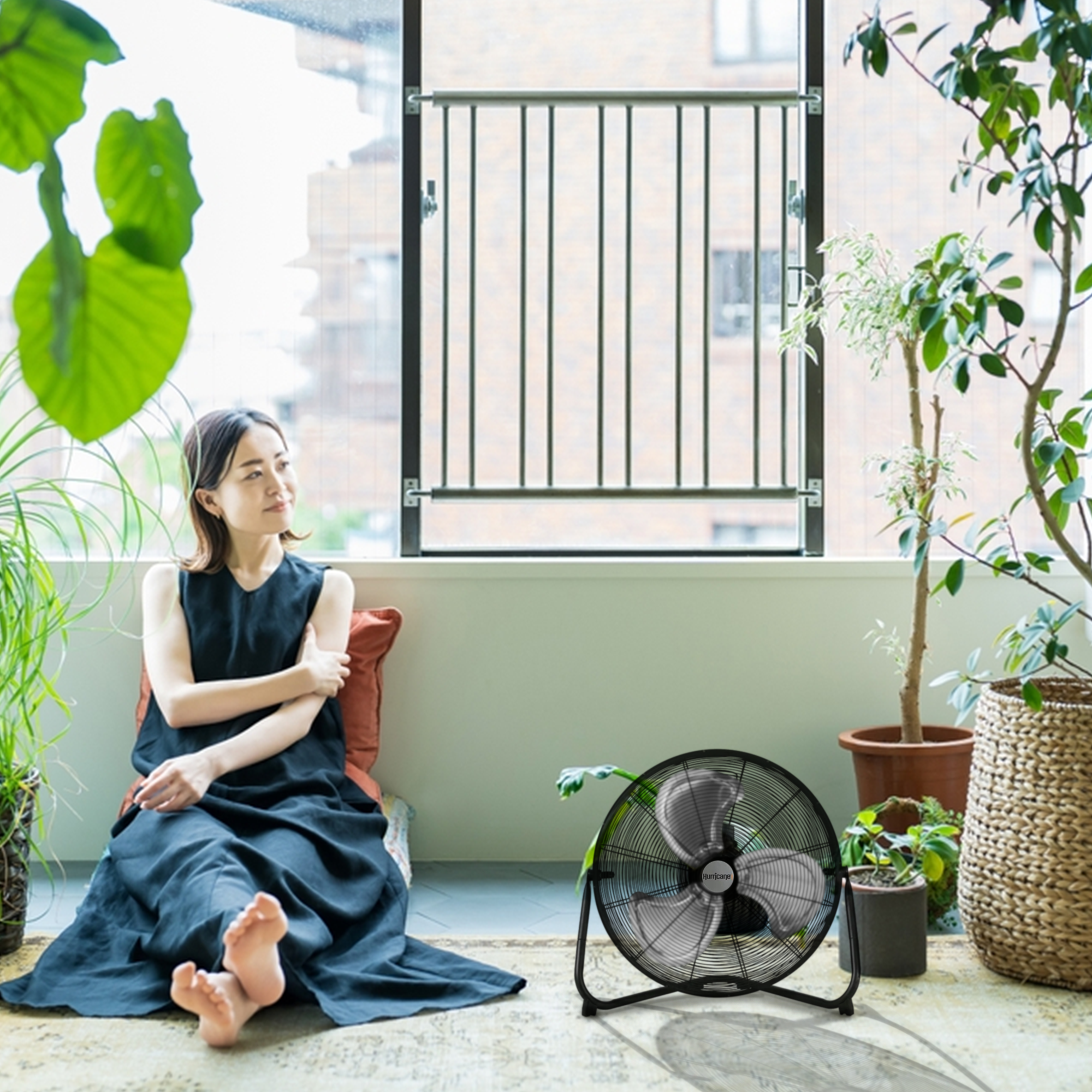 Hurricane Pro 20 Inch 3 Speed High Velocity Metal Floor Fan, Black (2 Pack) - VMInnovations