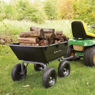 Gorilla Carts Garden Dump Cart Camping Beach Wagon, 1200lbs Capacity(Open Box)