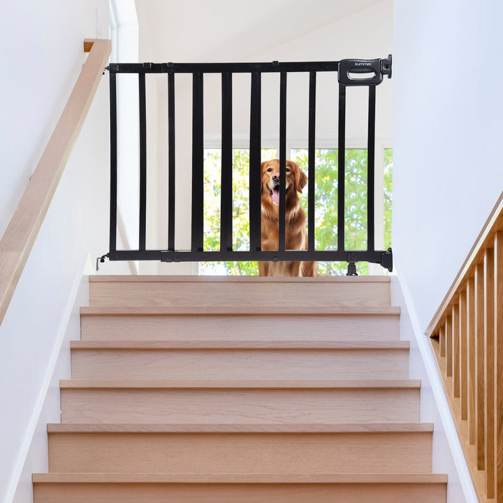 Ingenuity 32" Summer Infant Deluxe Stairway Safety Pet & Baby Gate, Black (Used)