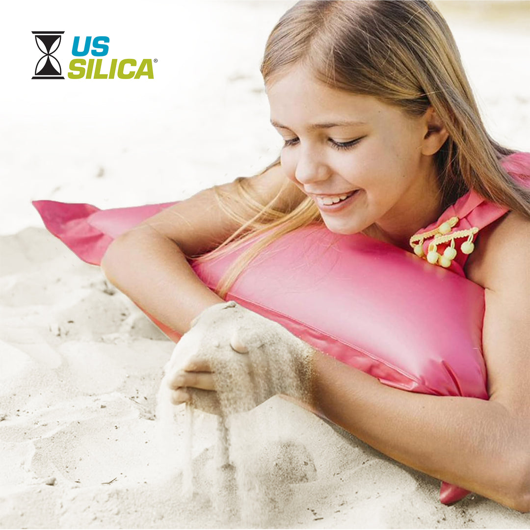 US Silica 50 Pound Bag Snow White Play Sand for Sand Tables, White (4 Pack)