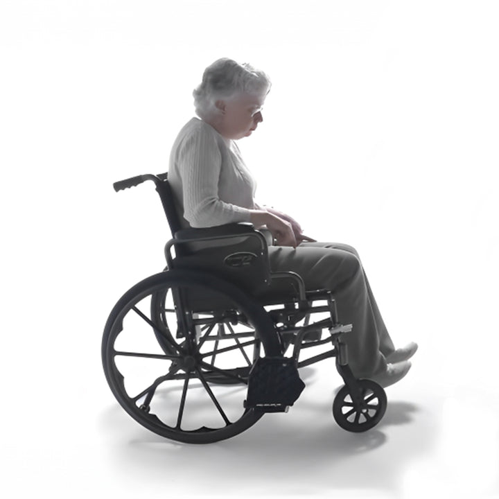 Graham Field Aluminum 24 Inch Durable Bariatric Transportation Wheelchair, Black - VMInnovations