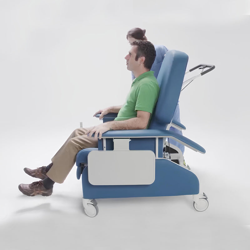 Graham Field Lumex 3 Position Medical Recliner Geri Chair w/ Wheels, Royal Blue