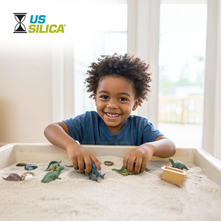 US Silica Snow White Comfortable Play Sand for Sand Tables, 50 lb Bag, 56 Pack