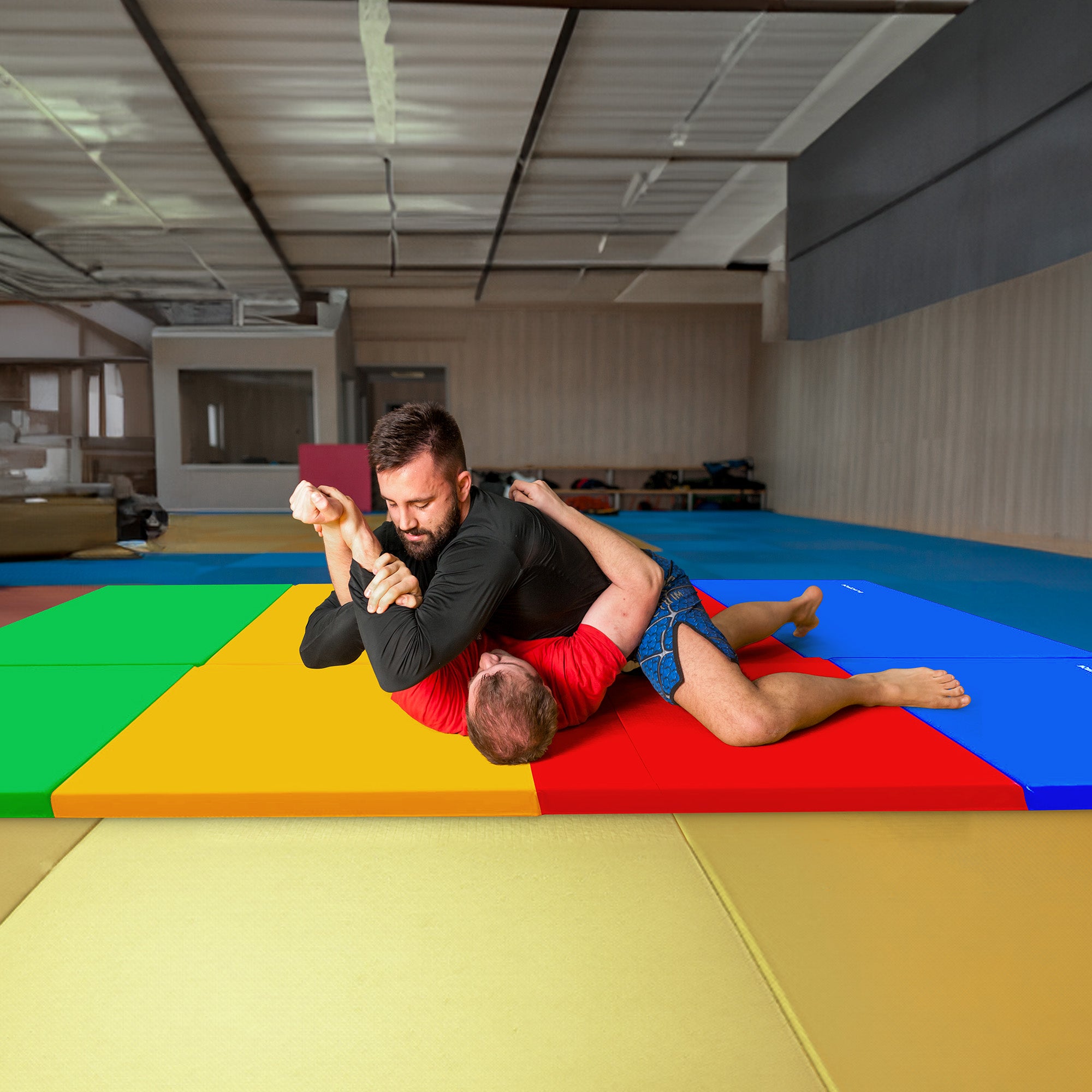 BalanceFrom Fitness 120 x 48" All Purpose Gymnastics Mat, Multi (Open Box) - VMInnovations