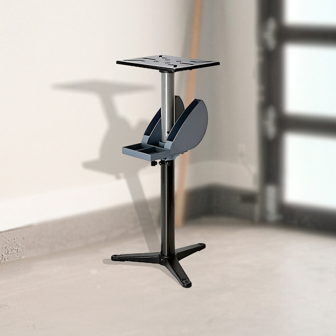 Master Mechanic Adjustable Grinder Pedestal with Tool Holder and Cast Iron Base - VMInnovations