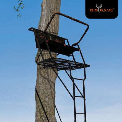 Big Game Spector XT Lightweight Portable 2 Hunter Tree Ladder Stand, 17' (Used) - VMInnovations
