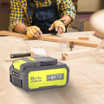 Master Mechanic 20 Volt Lithium Ion Rechargeable Tool Charging Battery, Green - VMInnovations